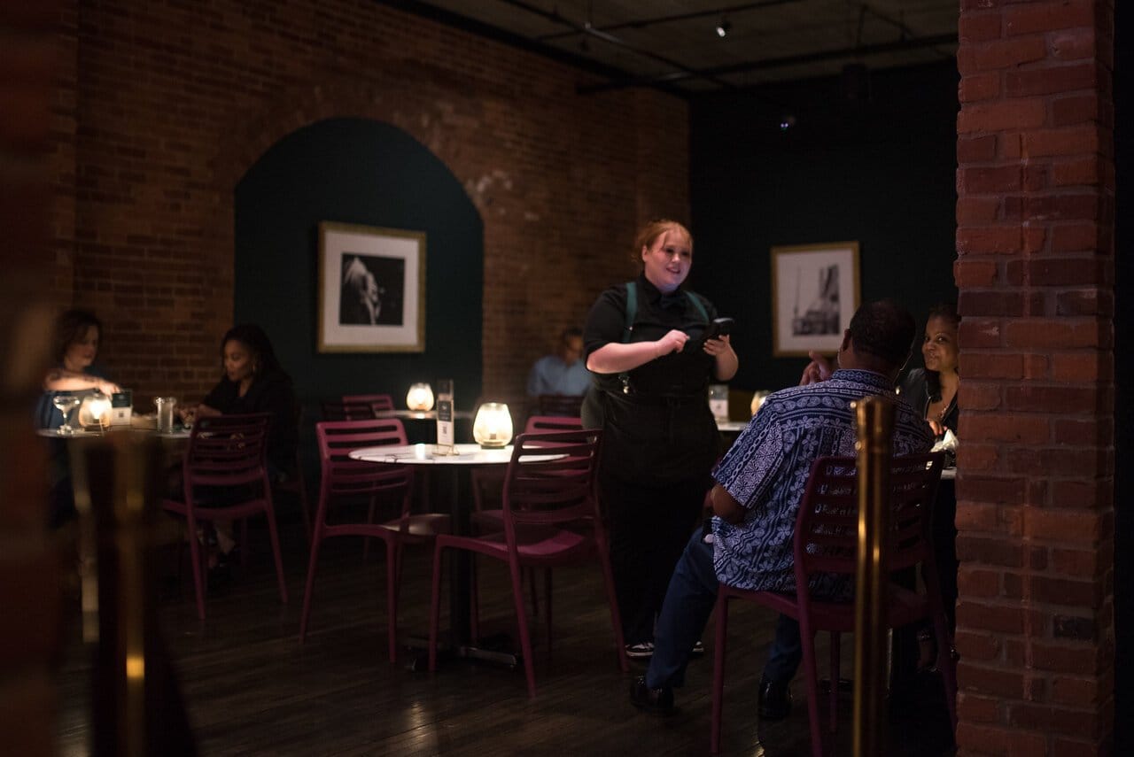 Half the room — semi-private section at Dabney & Co.