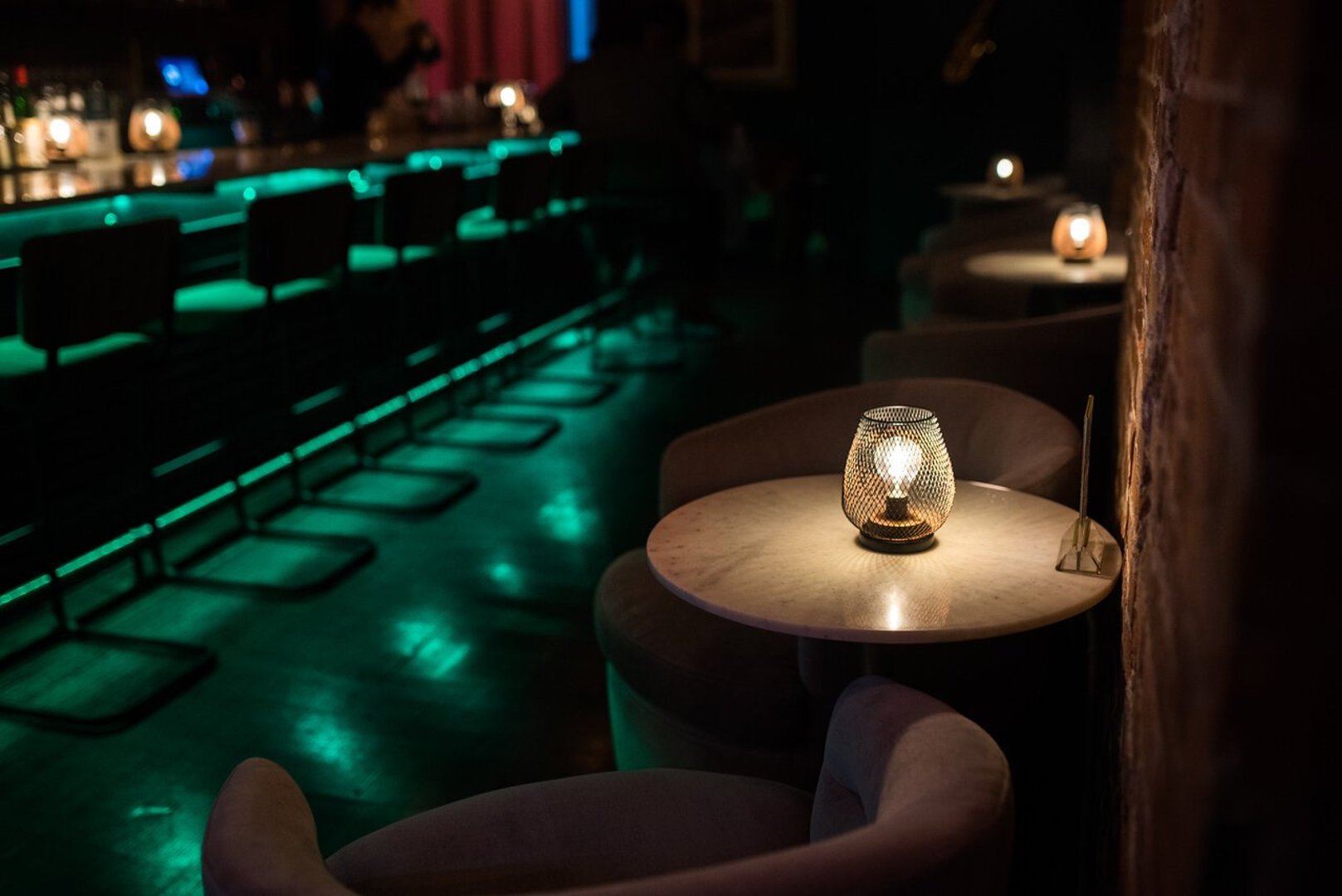 Dabney & Co. bar in warm low light